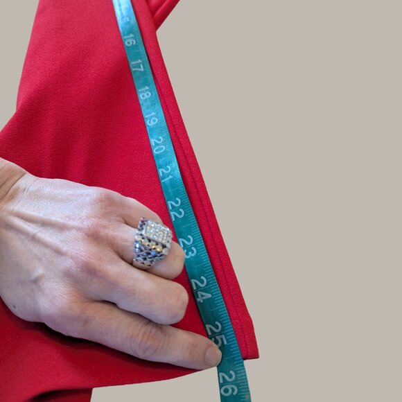 Express Red Strapless Jumpsuit with Pockets - Size 10 - Picture 7 of 7